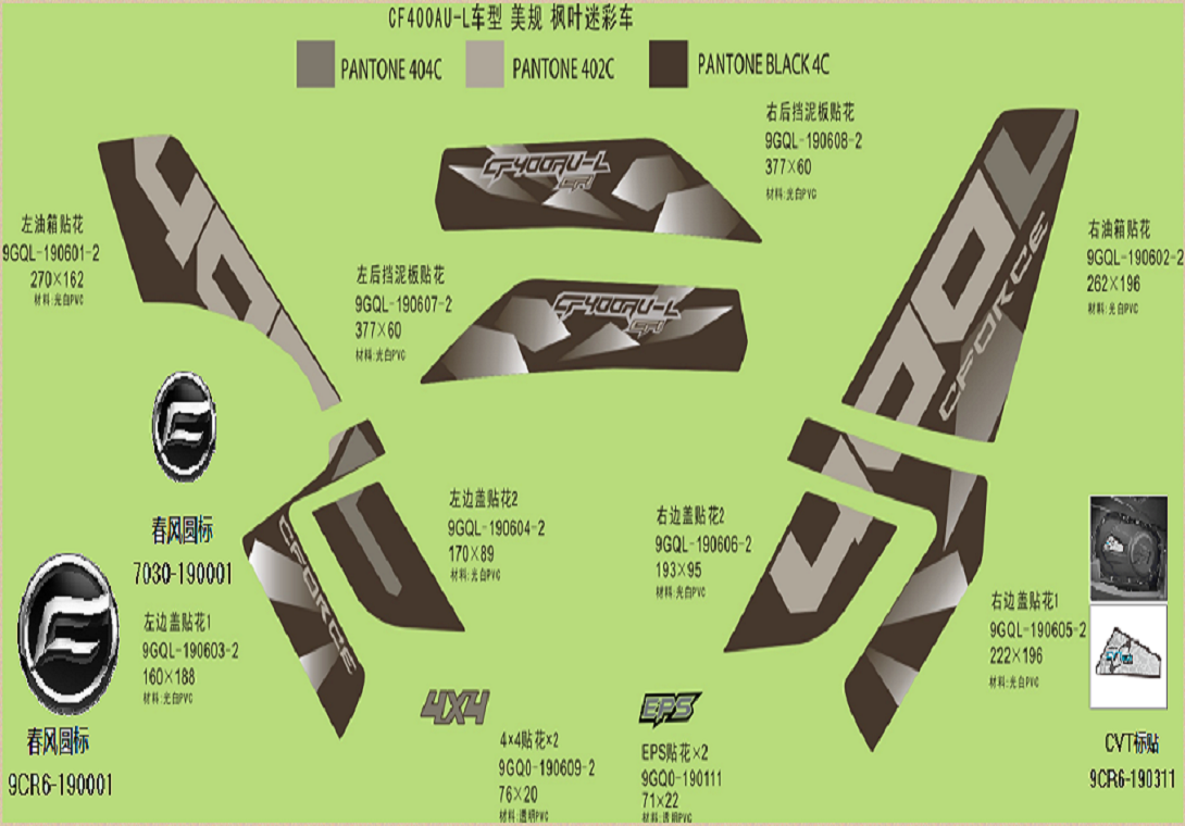 DECAL KITS(USA, MAPLE CAMO,2017)