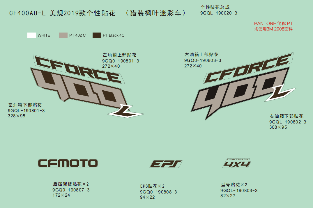 DECAL KITS(2019, TRUE TIMBER CAMO)