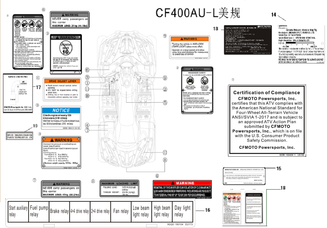 WARNING DECAL(NA)