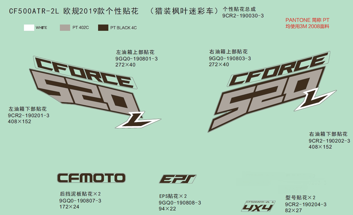 DECAL KITS,2019(TRUE TIMBER CAMO)