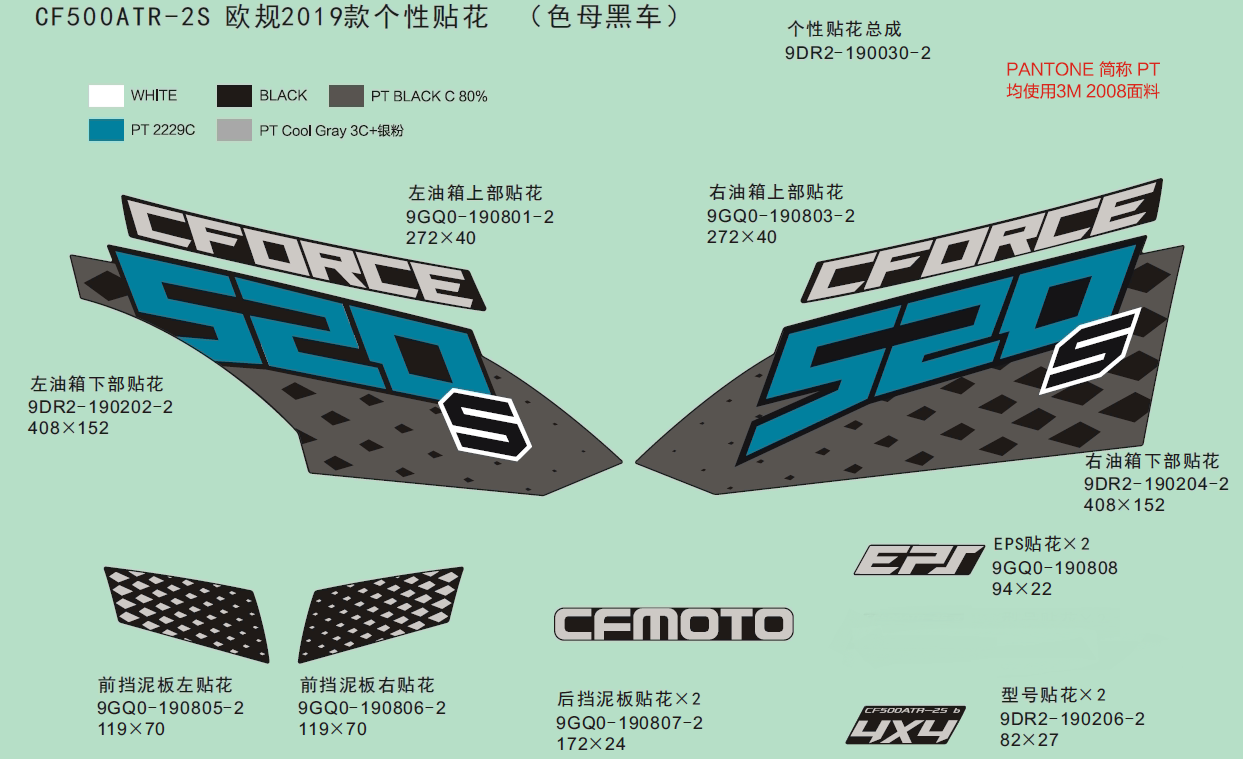 DECAL KITS,2019(INJECTED PEARL BLACK)