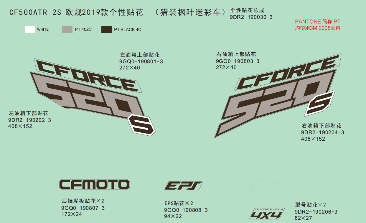 DECAL KITS,2019(TRUE TIMBER CAMO)