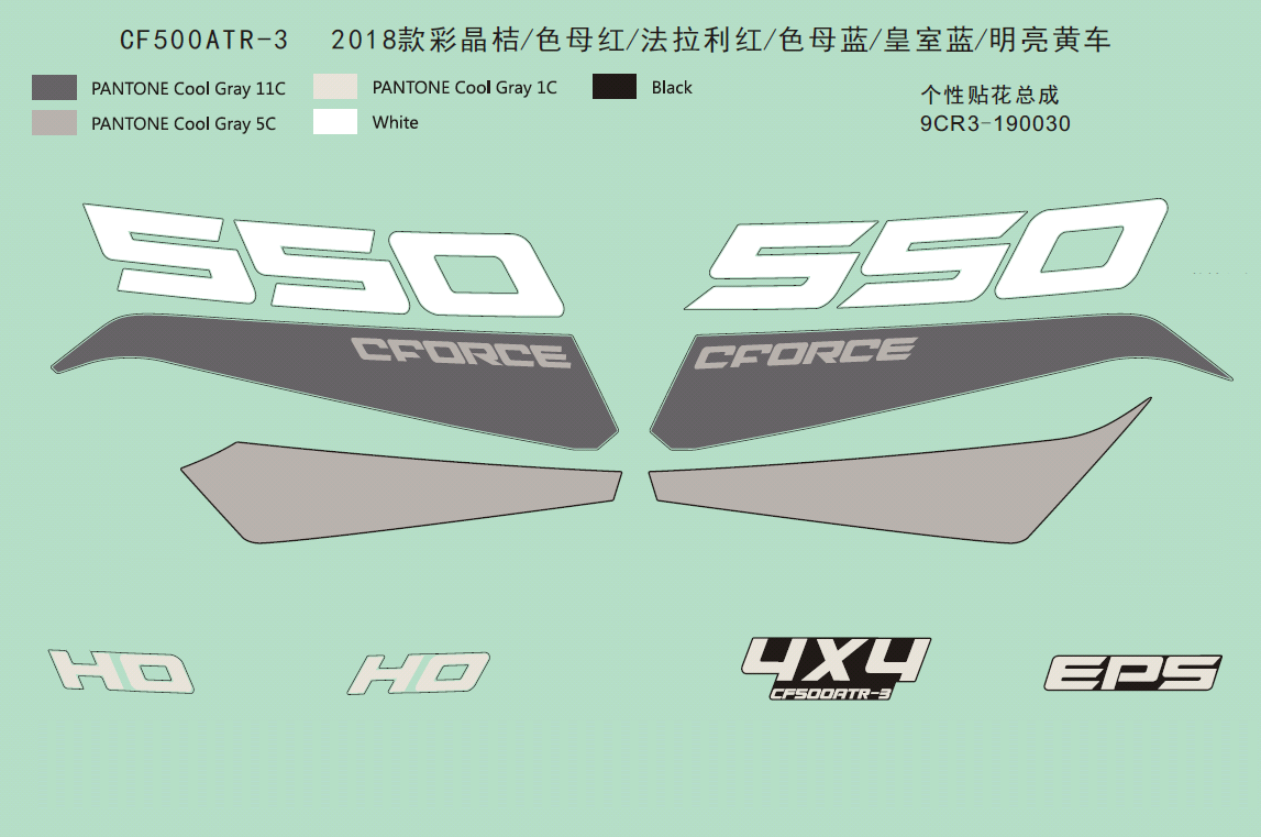 DECAL KITS(2018ï¼CRYSTAL ORANGE/INJECTED RED/INJECTED BLUE/ROYAL BLUE ETC.)