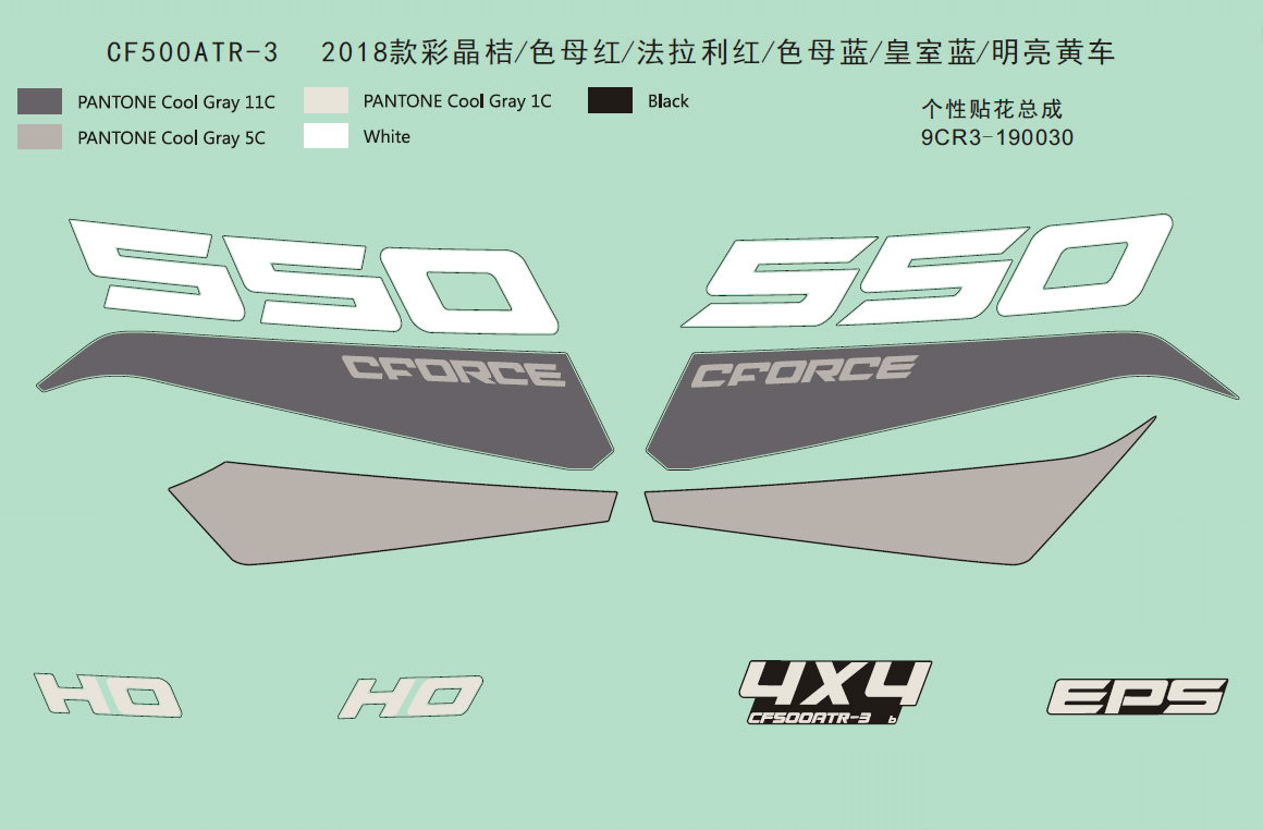 DECAL KITS(2018ï¼CRYSTAL ORANGE/INJECTED RED/INJECTED BLUE/ROYAL BLUE ETC.)