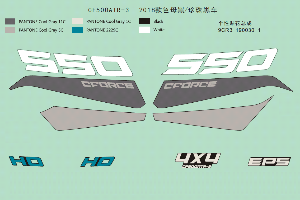 DECAL KITS(2018ï¼INJECTED BLACK/PEARL BLACK)