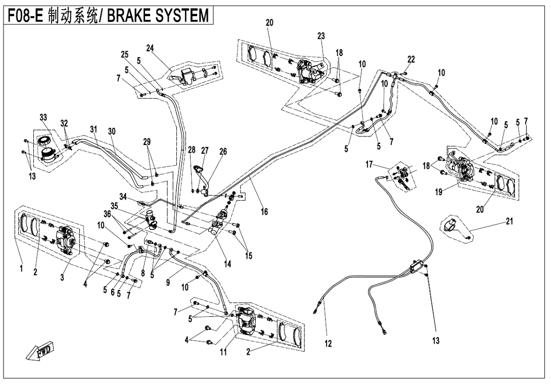 BRAKE SYSTEM(RH,ORDINARY PLUG)