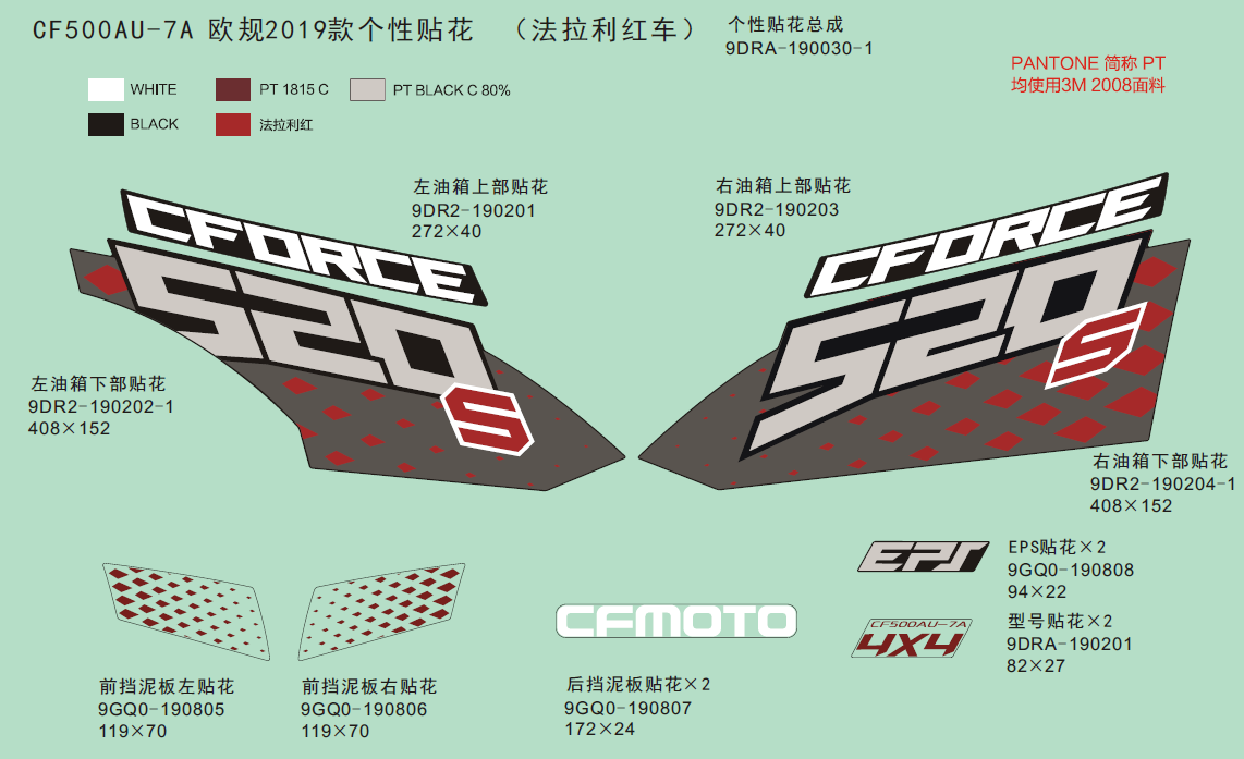 DECAL KITS,2019(FERRARI RED)