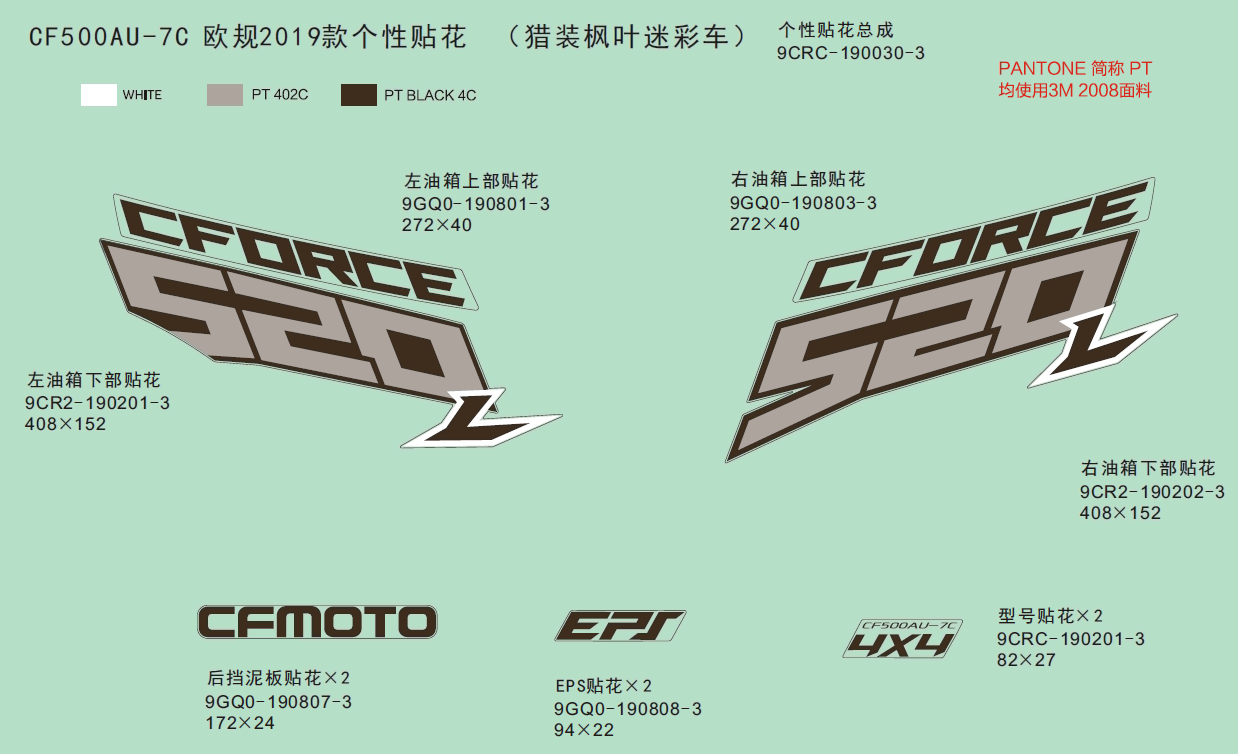 DECAL KITS,2019(TRUE TIMBER CAMO)