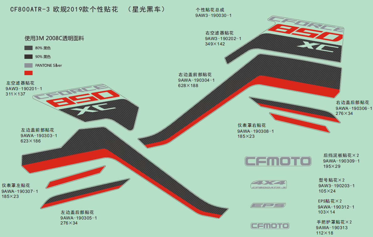 DECAL KITS,2019(NEBULA BLACK)
