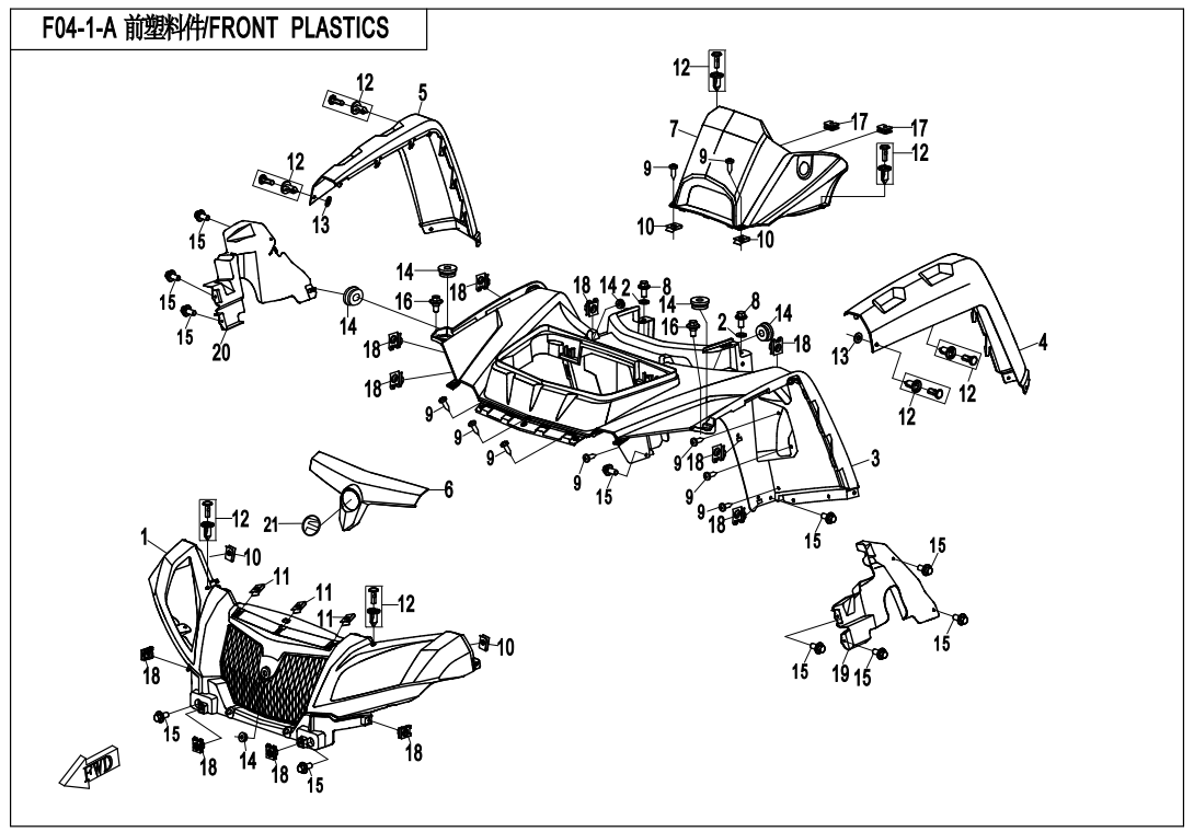 FRONT PLASTICS(FIRST USING RUSSIA)