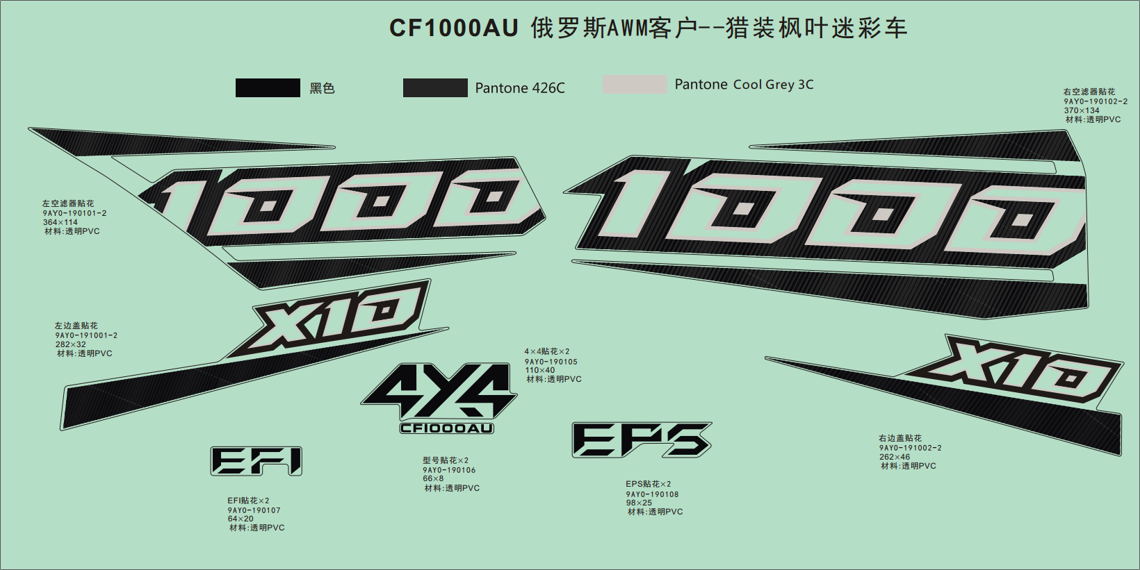 DECAL KITS(RUSSIA, TRUE TIMBER CAMO)