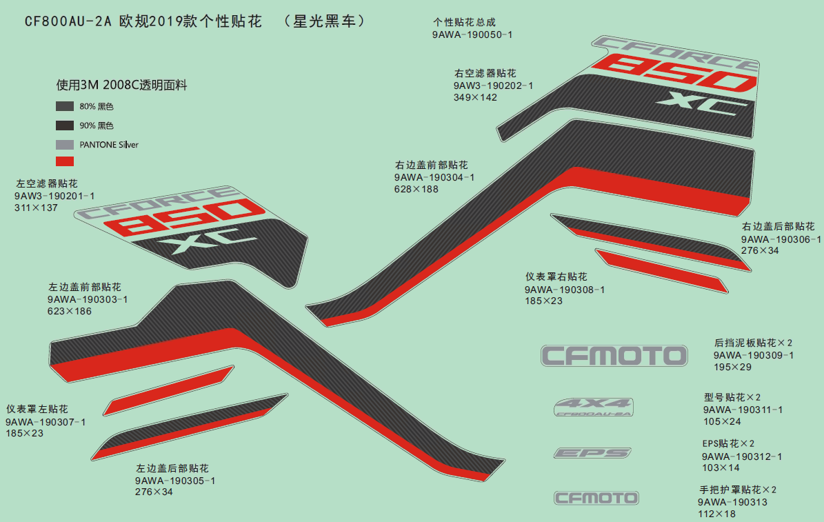 DECAL KITS,2019,EURO(FERRARI RED)