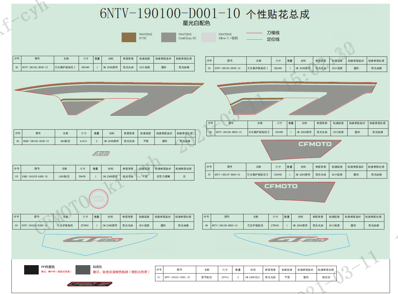 DECAL KITS(NEBULA WHITE )