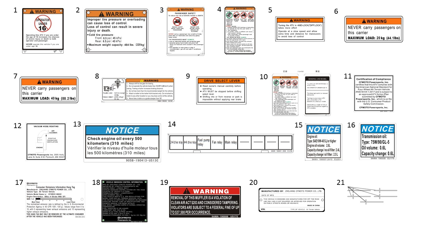 DECAL WARNING(NA)