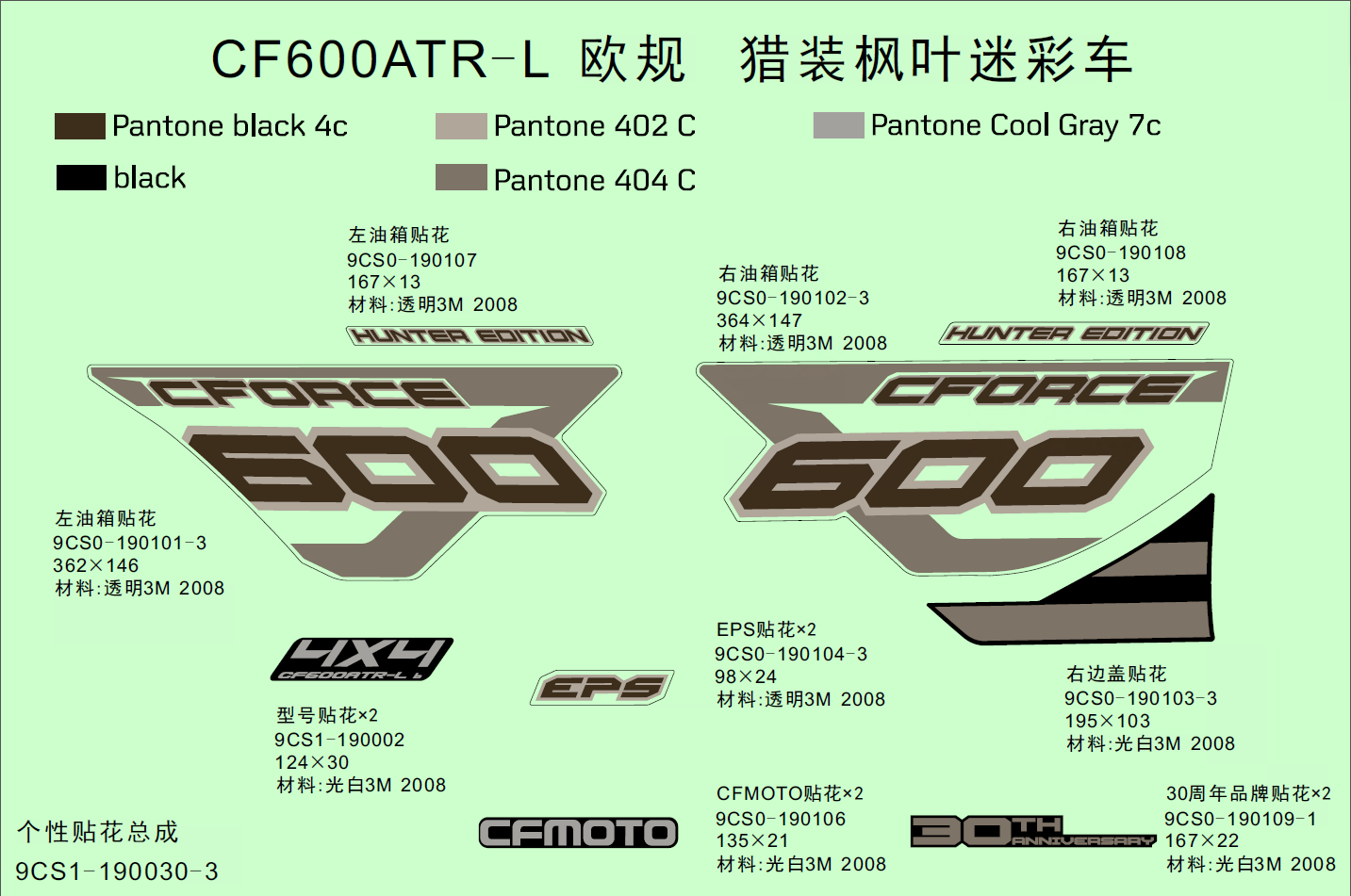 DECAL KITS(TRUE TIMBER CAMO)