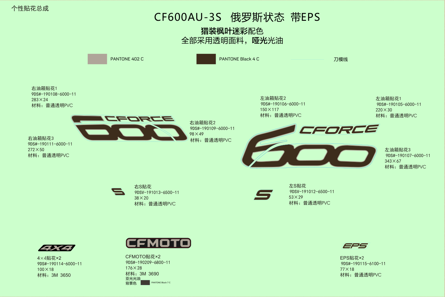 DECAL KITS(RUSSIA, TRUE TIMBER CAMO)