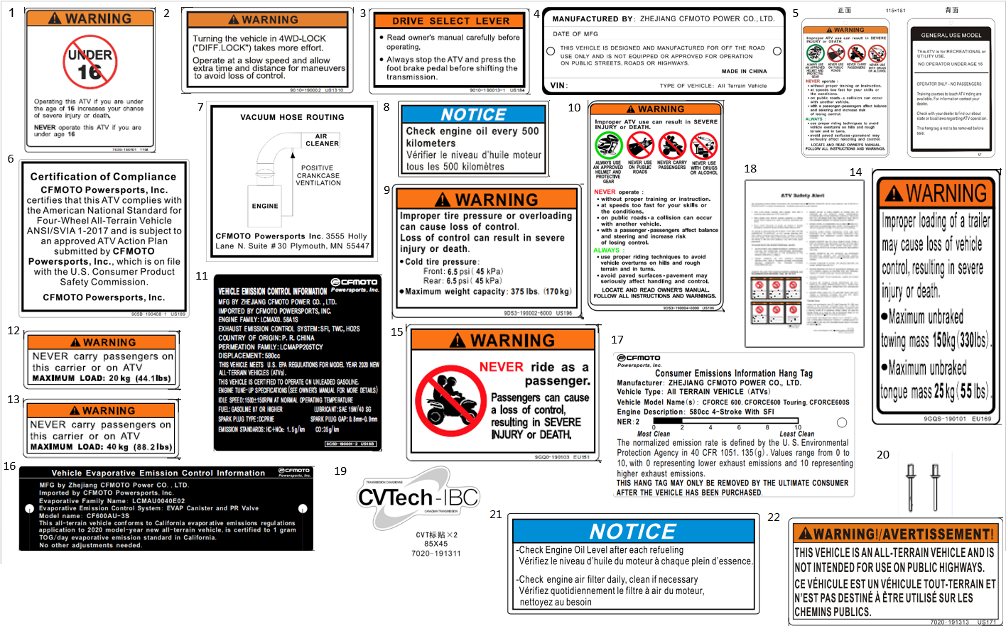 WARNING DECAL(NA)
