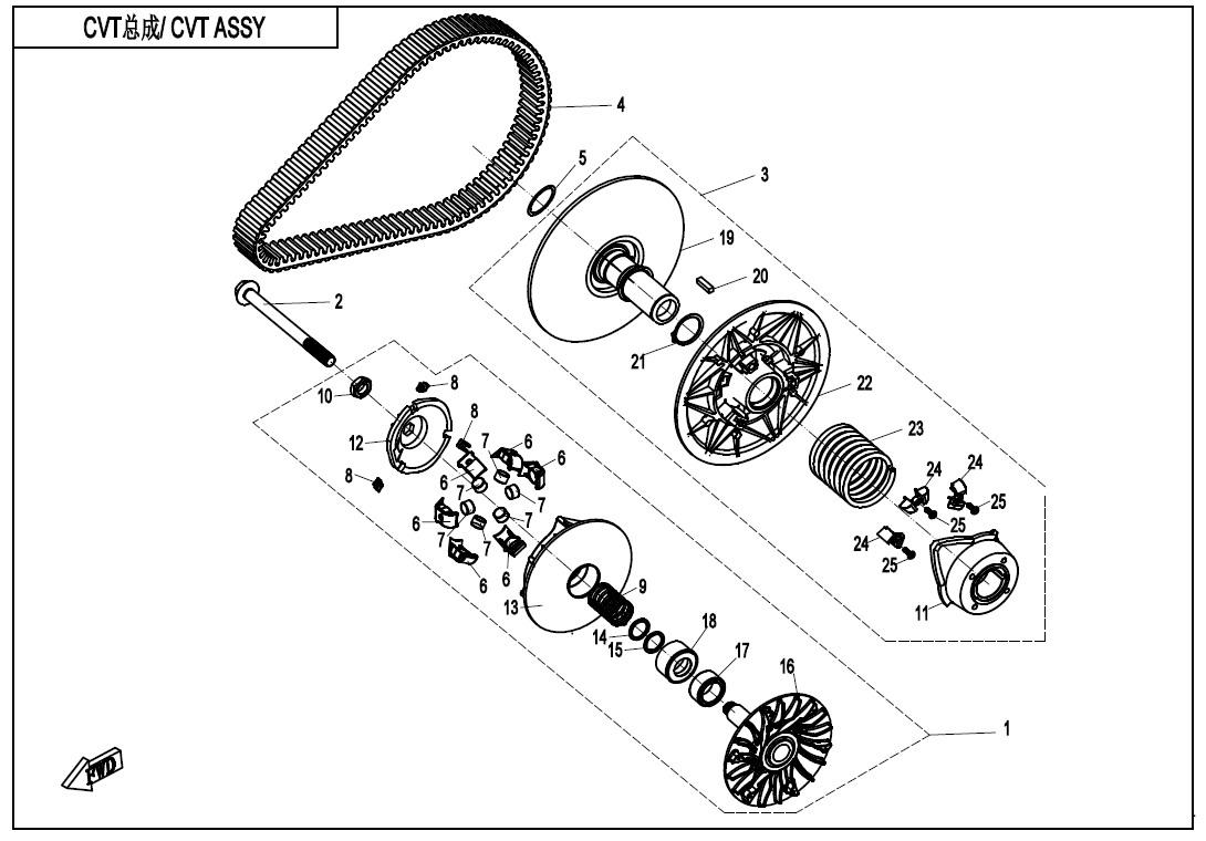 CLUTCH @^ CVT ASSY.