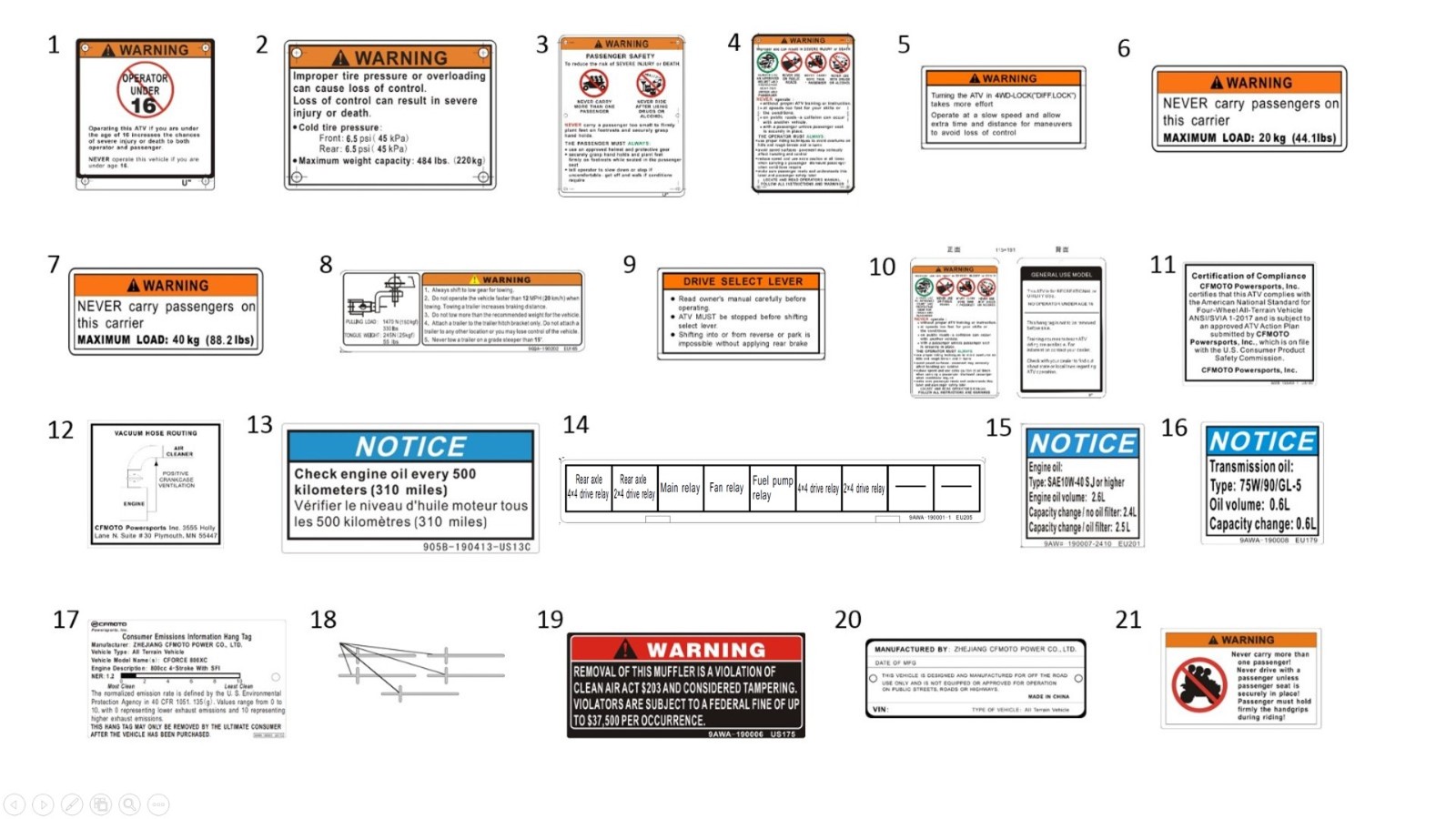 DECAL WARNING(NA)