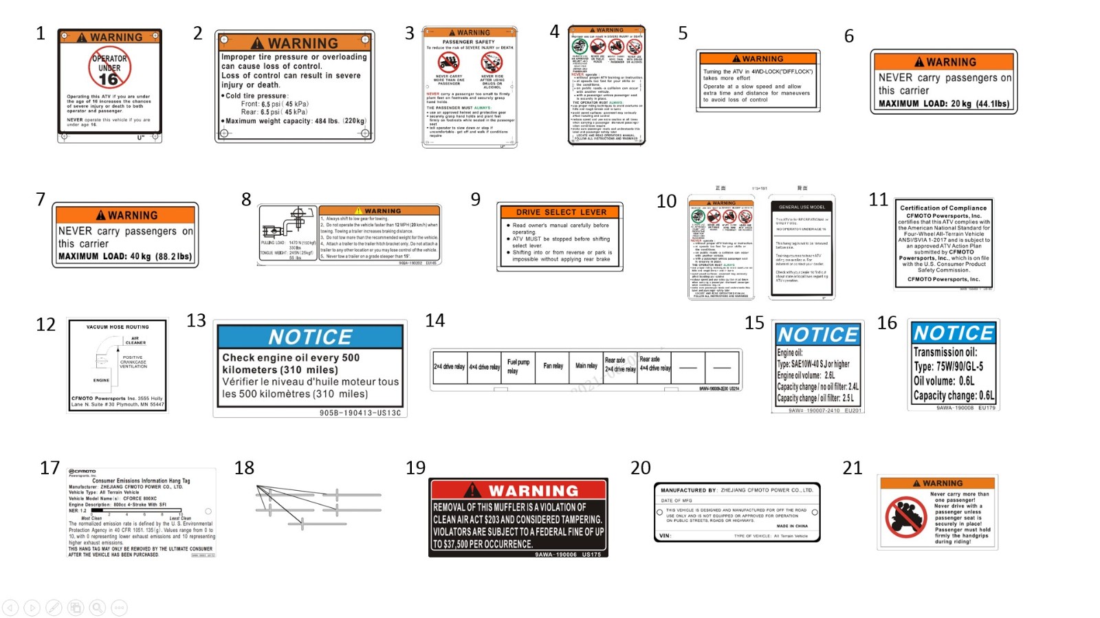 DECAL WARNING(NA)