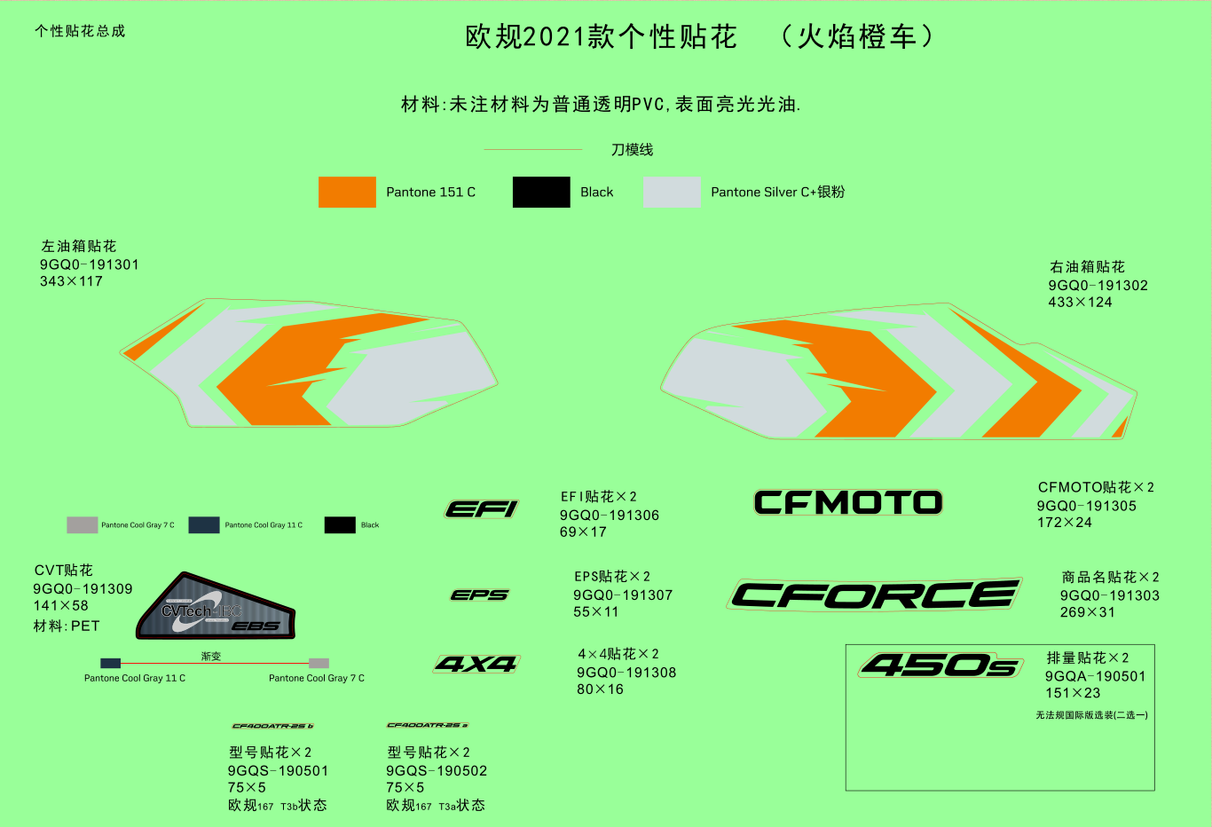 DECAL KITS(LAVA ORANGE)