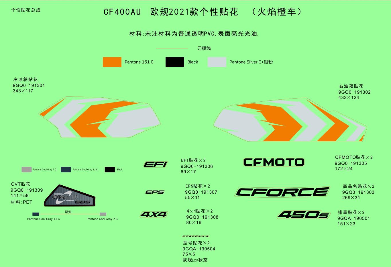 DECAL KITS(LAVA ORANGE)