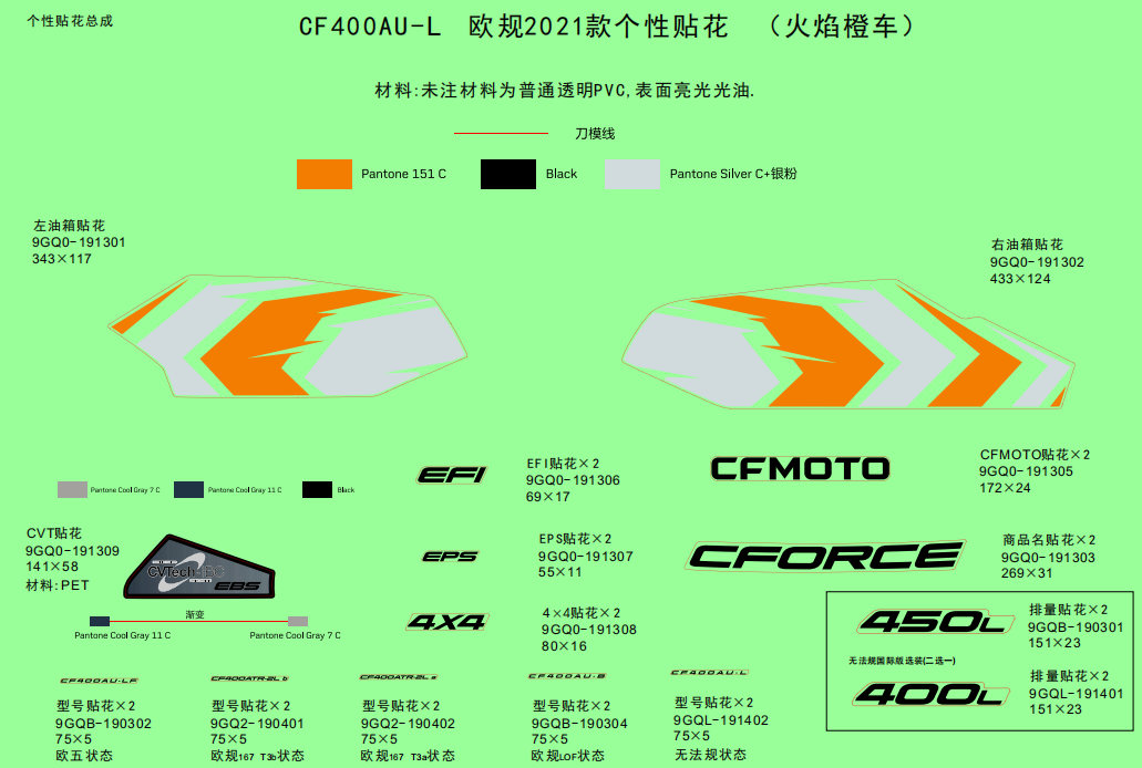 DECAL KITS(INTERNATIONAL@^2021 LAVA ORANGE)