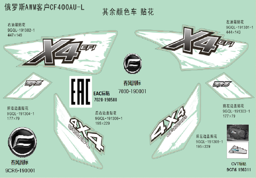 DECAL KITS(RUSSIA, OTHER COLORS)