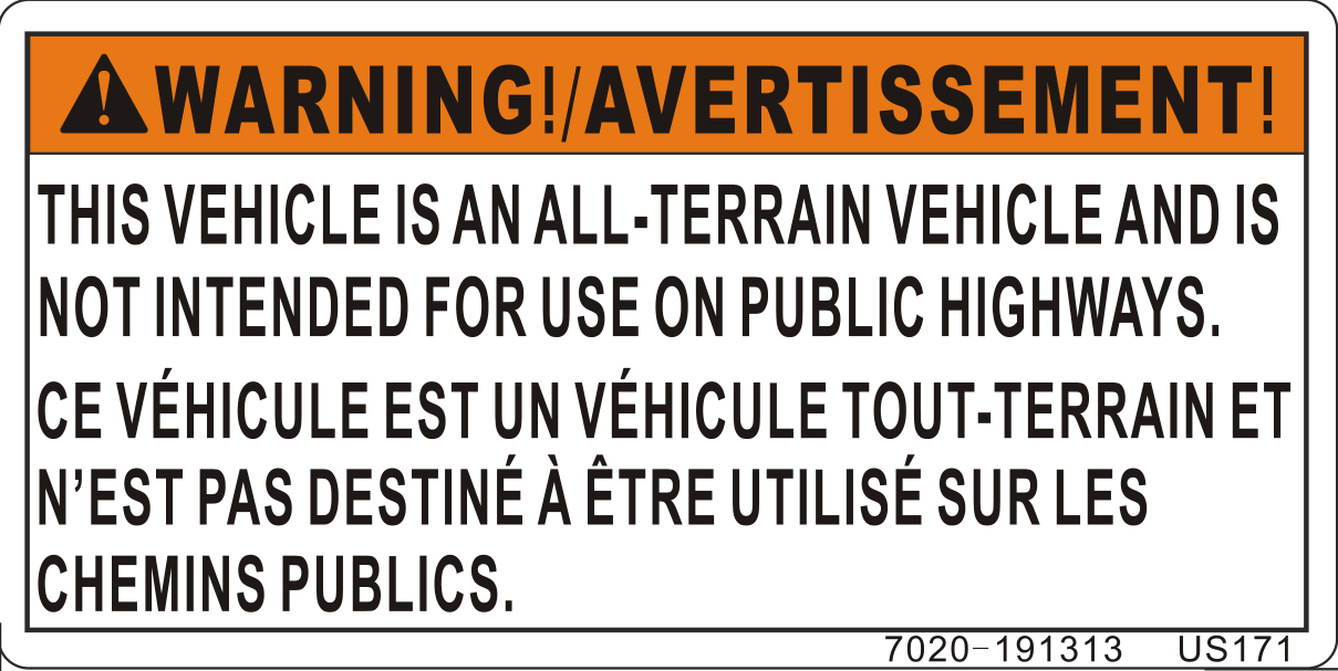WARNING DECAL(CMI, FRENCH)