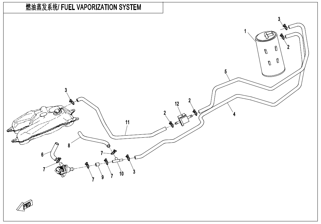 FUEL VAPORATION SYSTEM(FOR CALIFORNIA ONLY)