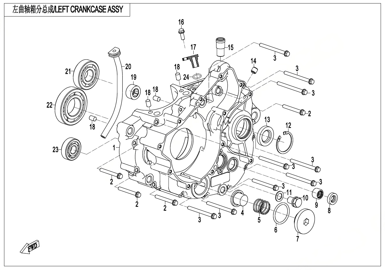 LEFT CRANKCASE
