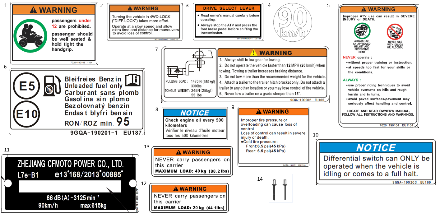 WARNING DECAL