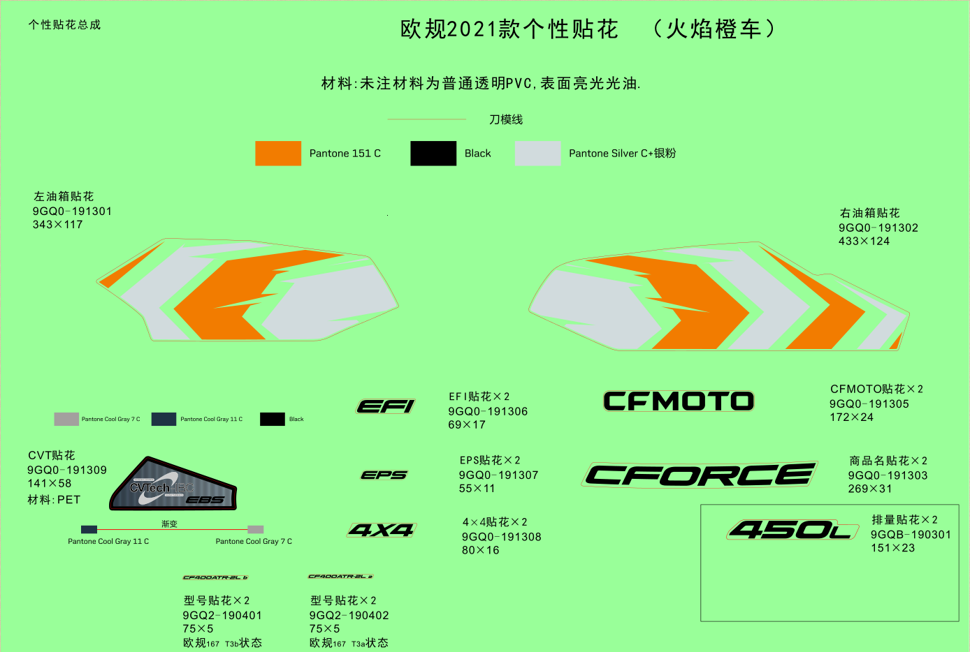 DECAL KITS(LAVA ORANGE)