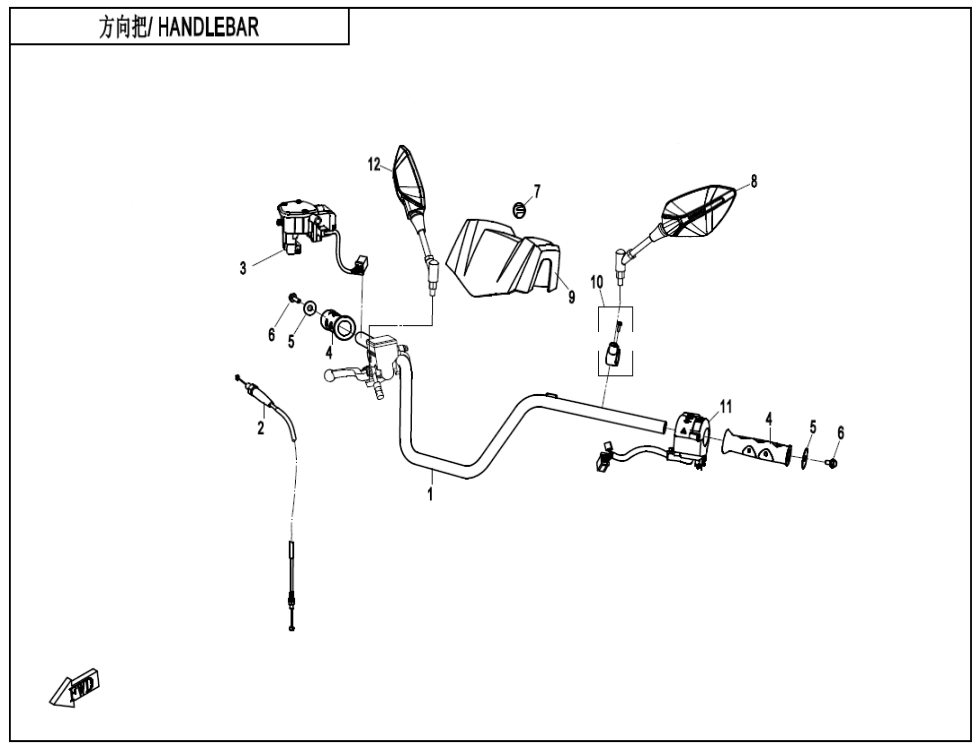 HANDLEBAR(WITHOUT PARKING SYSTEM)