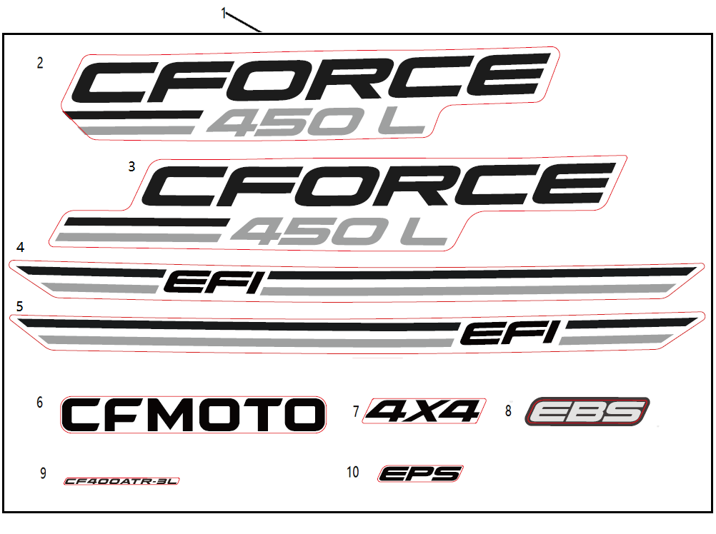 DECAL KITS(EU167, LAVA ORANGE)