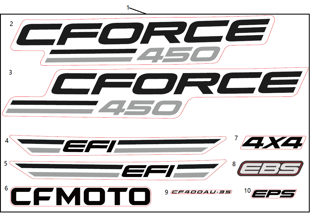 DECAL KITS(EU168, CM INJECTED PEARL WHITE, LAVA ORANGE)