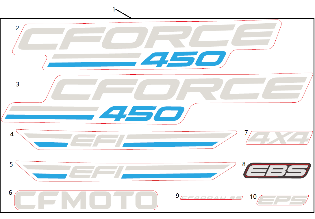 DECAL KITS(EU168, CM EXPLORE BLUE)