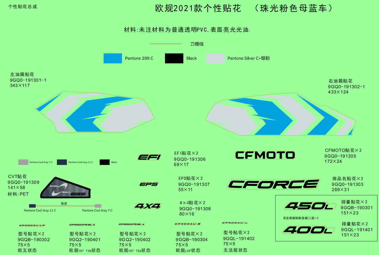 DECAL KITS(2021 INJECTED PEARL BLUE)