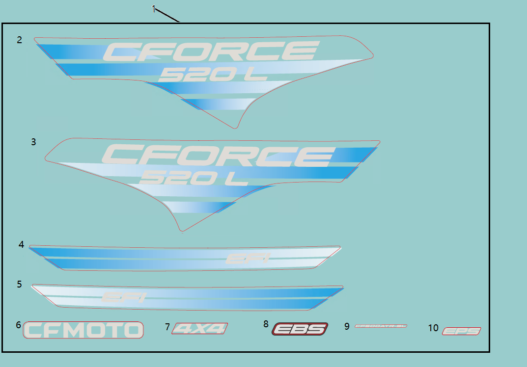 DECAL KITS(EU167, CM EXPLORE BLUE)