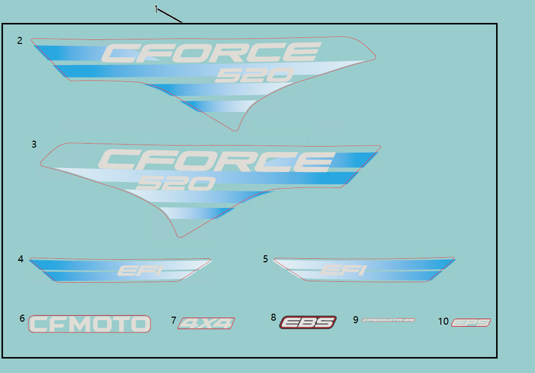 DECAL KITS(EU167, CM EXPLORE BLUE)