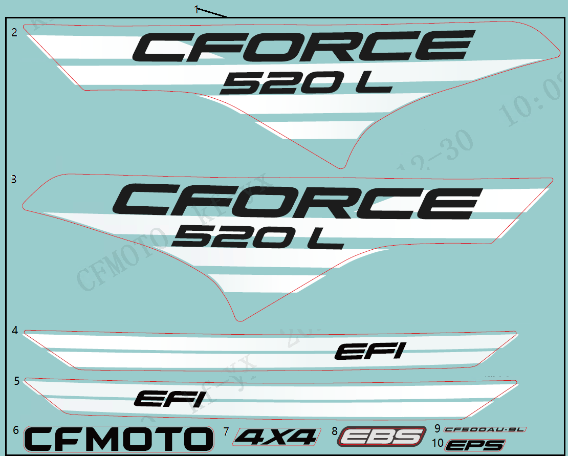 DECAL KITS(EU168, FORCE RED, LAVA ORANGE)