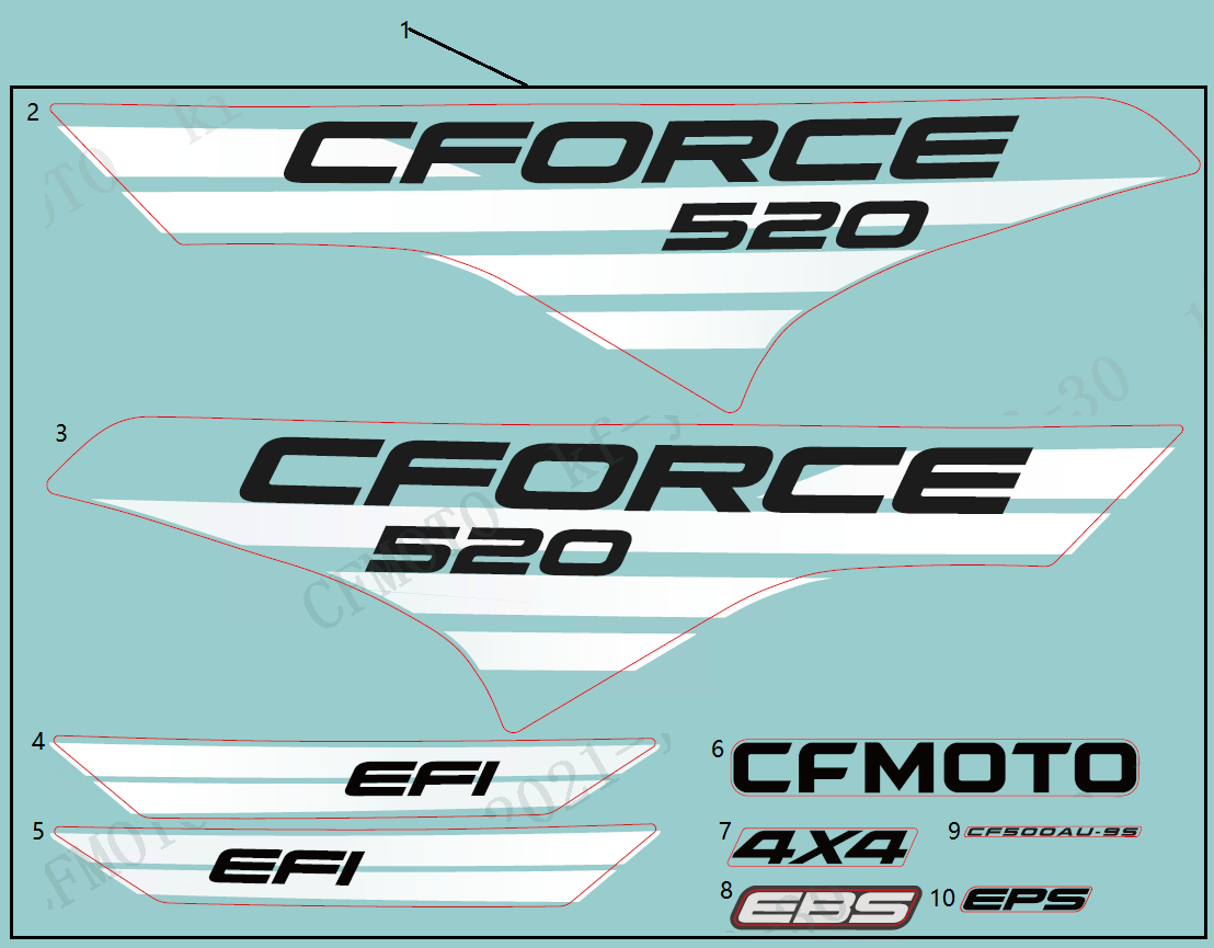 DECAL KITS(EU168, FORCE RED, LAVA ORANGE)