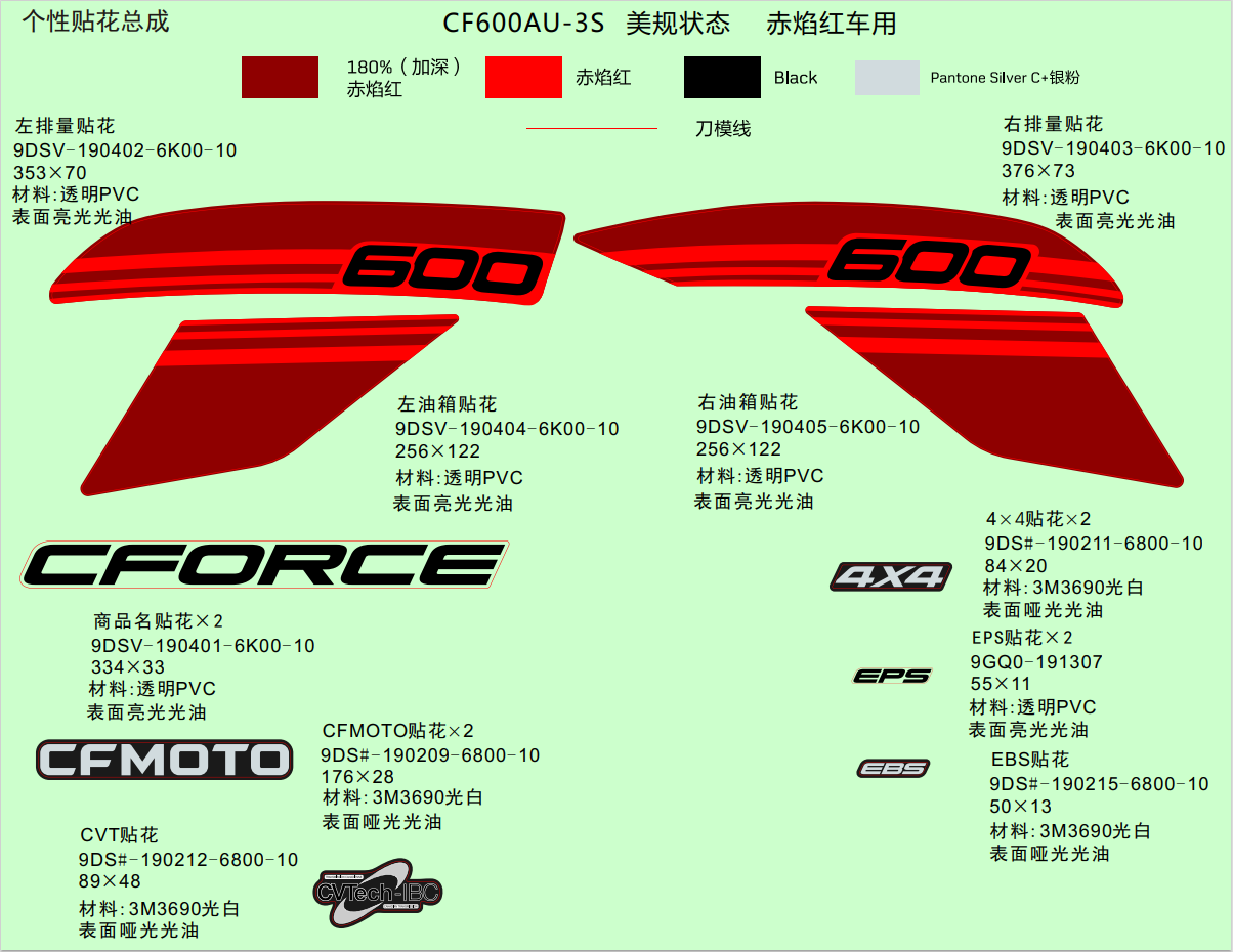 DECAL KITS(NA, FROCE RED)