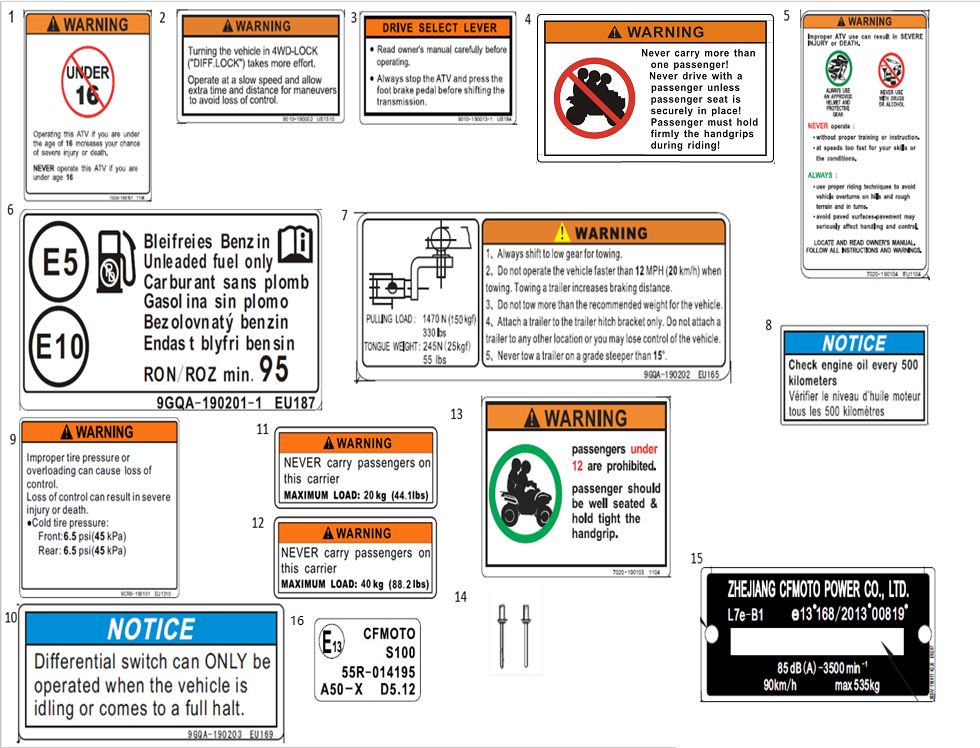 WARNING DECAL(LOF)