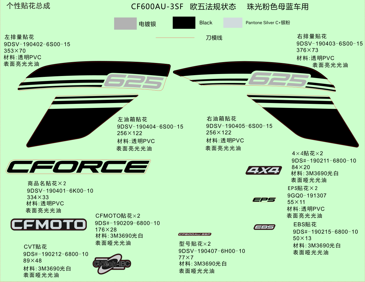DECAL KITS(INJECTED PEARL BLUE)