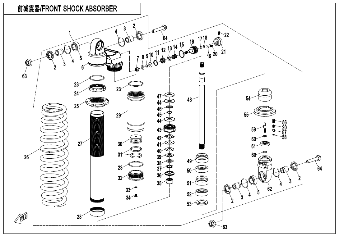 FRONT SHOCK ABSORBER(GAS,RUSSIA)