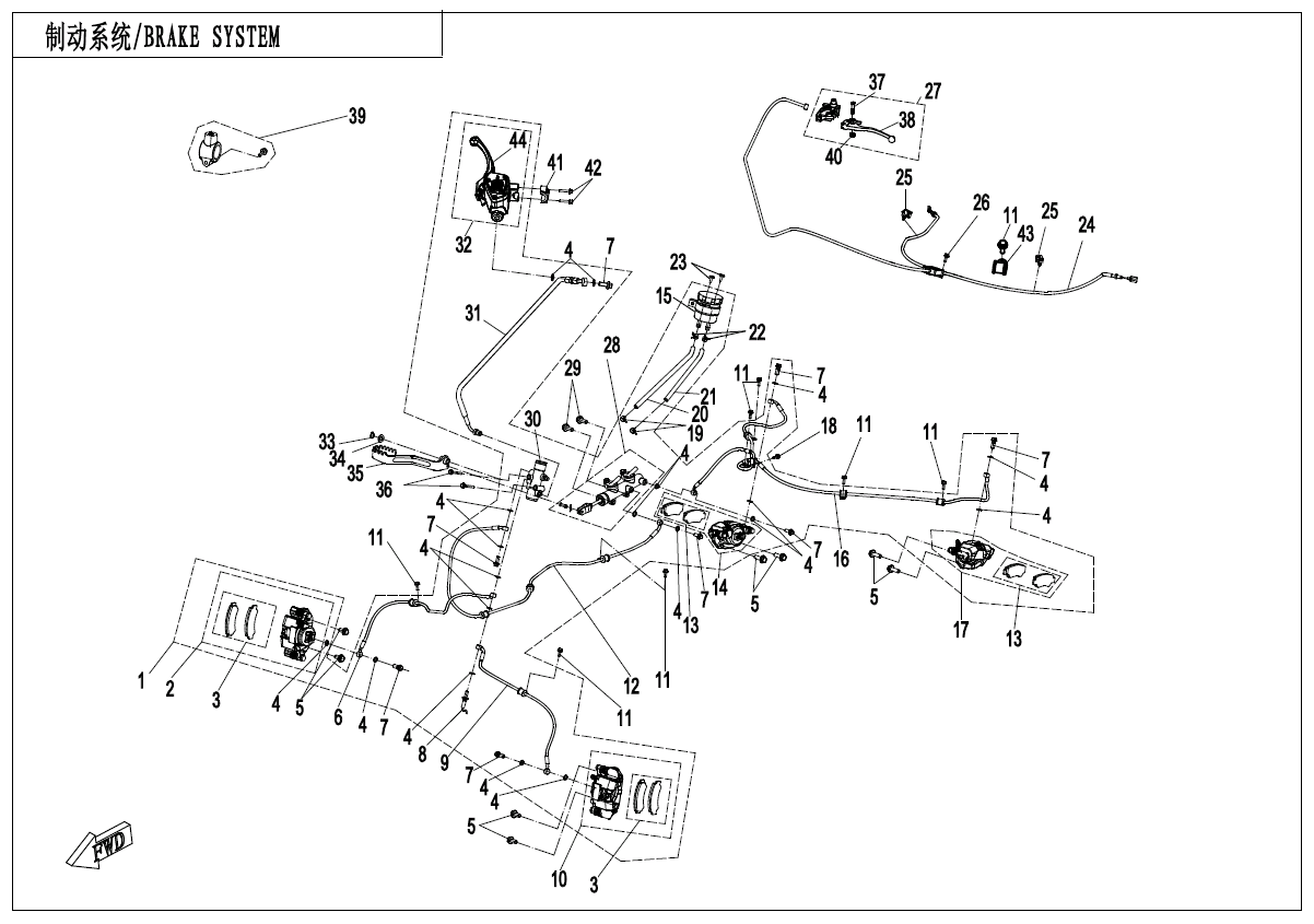 BRAKE SYSTEM-LH,PARKING
