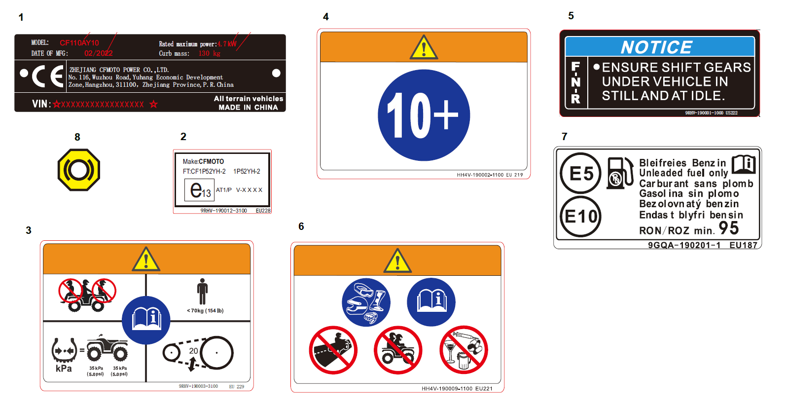WARNING DECAL(CE)