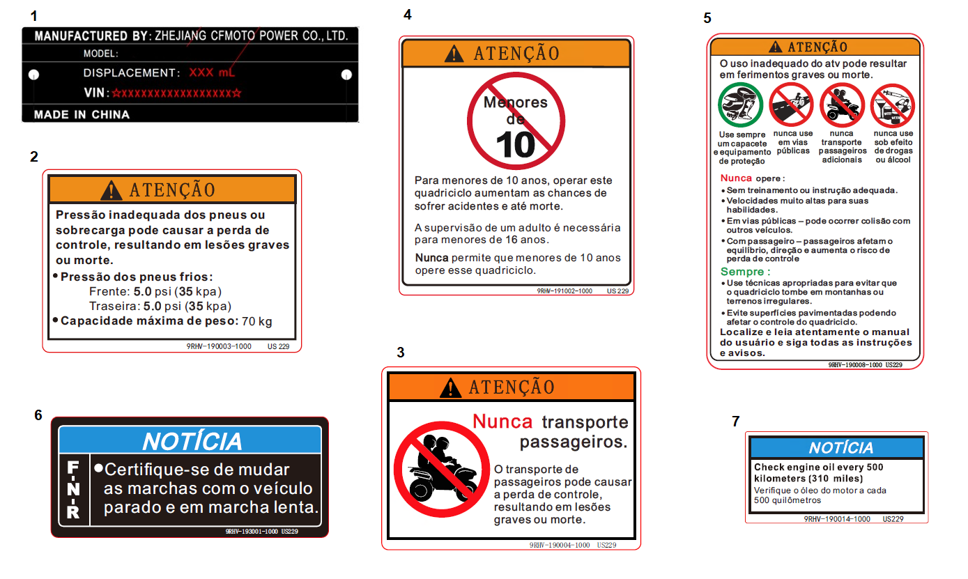 WARNING DECAL(BRAZIL)