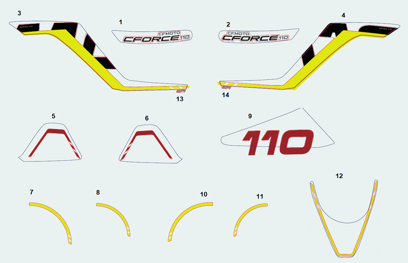 DECAL KITS(ROCKET RED)